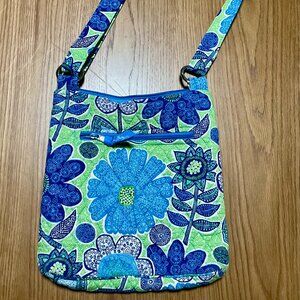 Vera Bradley Crossbody Bag – Blue & Green Floral Print